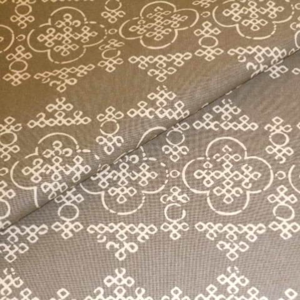 Laura & Kiran Bandhani in Silver Fabric